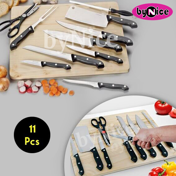 11 Pcs Knife Set with Cutting Board 