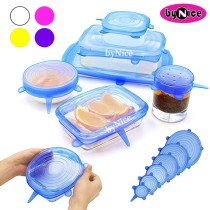 6 Pcs Silicone Lid Cover